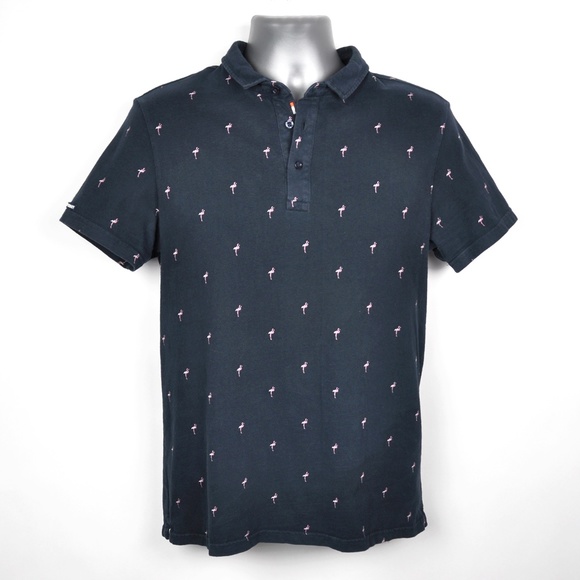 SUPERDRY City Polo Flamingo Print - Picture 1 of 9